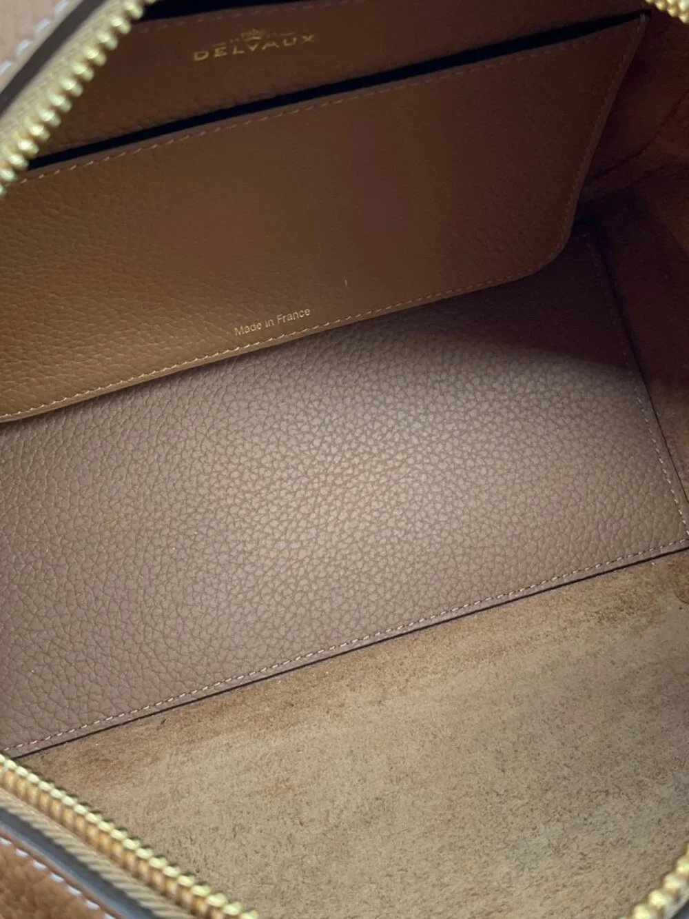 Delvaux Tan / Blue The Cool Box MM Satchel